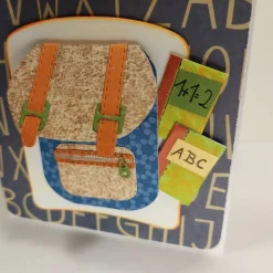 Einschulung Grußkarte Jungen Geldfach Schultasche ABC Glückwunschkarte