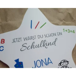 Einschulungsdeko für Sternenkind | Sternenkind Schulanfang | Einschulungsgeschenk Grabdeko | personalisierter Stern für