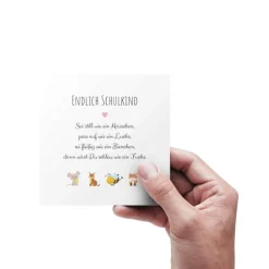 Einschulungsgeschenk Mädchen: Kleeblatt Armband mit Geschenkbox – Glücksbringer Schulanfang