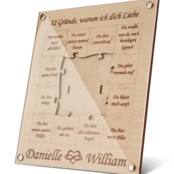 Einzigartige Erinnerungen gestalten Personalisierter Holz-Puzzle-Bilderrahmen für unvergessliche Momente Perfektes Gesch