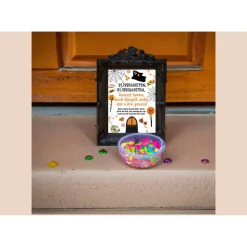 Einzigartige Halloween Dekoration - Türschild mit Gespenst, Kürbis | Gruselige Halloween Haus Deko - Print DIN A4 | Kind