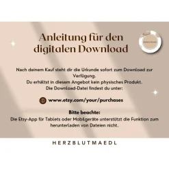 Einzigartige Urkunden für Kinder - Tanz Zertifikat - Gastgeschenk Ballett Mädchen