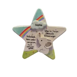 Einzigartiger Elefanten-Trauerstein mit Sternenzauber