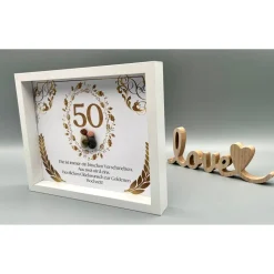 Einzigartiges Geschenk | Custom Wandbild goldene Hochzeit personalisierbar | Geschenk goldene Hochzeit | Liebe | 50. Jah
