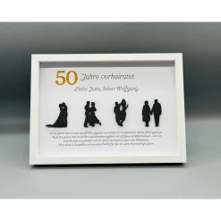 Einzigartiges Geschenk | Custom Wandbild goldene Hochzeit | Geschenk goldene Hochzeit personalisierbar | Liebe | 50. Jah