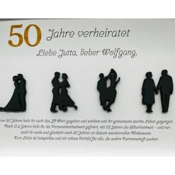 Einzigartiges Geschenk | Custom Wandbild goldene Hochzeit | Geschenk goldene Hochzeit personalisierbar | Liebe | 50. Jah
