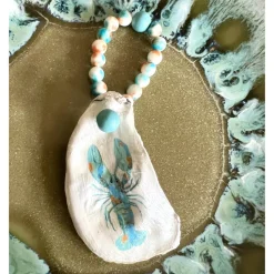 Einzigartiges Set Serviettenhalter aus Austern & Achaten – Handgefertigte Unikate als Geschenk