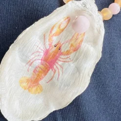 Einzigartiges Set Serviettenhalter aus Austern & Achaten – Handgefertigte Unikate als Geschenk