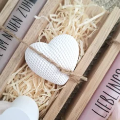 Einzugsgeschenk Einweihungsgeschenk Geschenkset zum Umzug Einzug Dekoherz Kerzenhalter Herz Kerzenset zum Hauskauf Richt