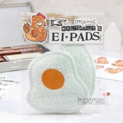 Ei-Pads Abschminkpads Set Spiegelei und gekochtes Ei