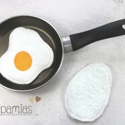 Ei-Pads Abschminkpads Set Spiegelei und gekochtes Ei