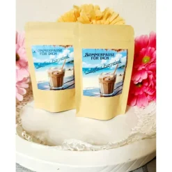 Eiskaffee in der Tüte, Frühling, Ostergeschenk, Mitbringsel, Gastgeschenk, Ostern, Mitgebsel, Sommer, Osterkörbchen, Aus