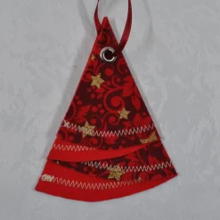 Elch, Stern und Tannenbaum im Set – Handgemachte Weihnachtsdekoration weintot, aus Baumwolle