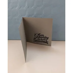 Elegante Geburtstagskarte zum 60. Geburtstag für Männer in Grau und Schwarz