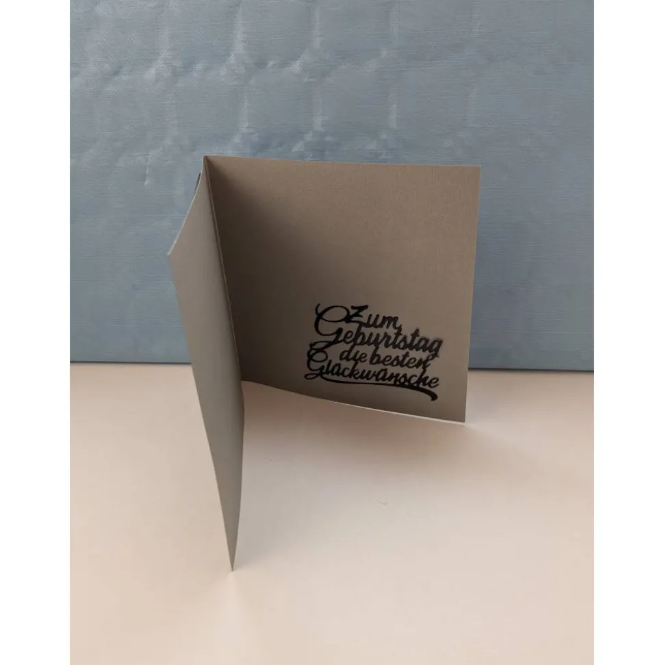 Elegante Geburtstagskarte zum 60. Geburtstag für Männer in Grau und Schwarz