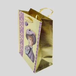 Elegante Geschenktasche mit 3D Motiv Gründerzeitstil