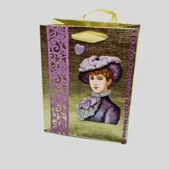 Elegante Geschenktasche mit 3D Motiv Gründerzeitstil