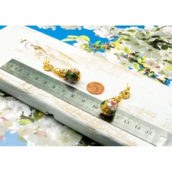 Elegante Ohrstecker, goldfarben, braun, Metallperlen, Ohrringe, handgemachter Unikatschmuck, Geschenkidee