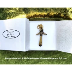 Elegante Schmuckschachtel/-Etui 8,2x8,2x2,9cm Geschenkverpackung f. Armband Ohrringe Anhänger Engel Schmuckset Matt-Weiß