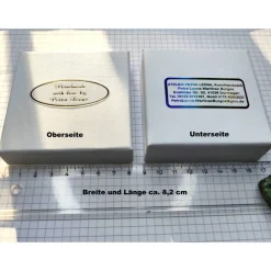 Elegante Schmuckschachtel/-Etui 8,2x8,2x2,9cm Geschenkverpackung f. Armband Ohrringe Anhänger Engel Schmuckset Matt-Weiß