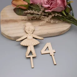 Eleganter Caketopper mit Ballerina-Motiv