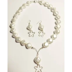 Elegantes Brautschmuckset aus Perlmutt & 925 Silber – Hochzeit Schmuckset Edelstein