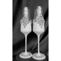 Elegantes Hochzeitsset aus Wildleder mit Kristallen – personalisiert, romantisch & luxuriös handgefertigt