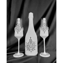 Elegantes Hochzeitsset aus Wildleder mit Kristallen – personalisiert, romantisch & luxuriös handgefertigt