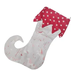 Elfensocke mit Einhorn Motiven, Kaminsocke zum aufhängen und befüllen