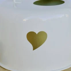 Emaillierte Gießkanne naturweiß mit Aufschrift Oma – personalisierte Kakteenkanne für Zimmerpflanzen,