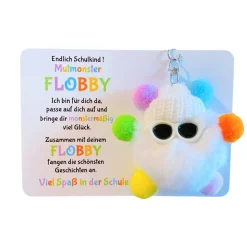 Endlich Schulkind! Mut-Monster FLOBBY, Geschenk Einschulung, Mutmacher, Glücksbringer