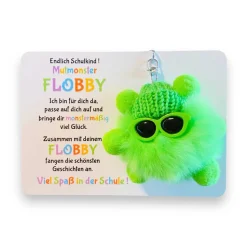 Endlich Schulkind! Mut-Monster FLOBBY, Geschenk Einschulung, Mutmacher, Glücksbringer