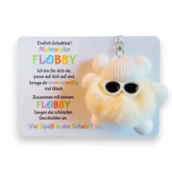 Endlich Schulkind! Mut-Monster FLOBBY, Geschenk Einschulung, Mutmacher, Glücksbringer