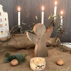 Engel aus massivem Altholz - Holz - Stammholz