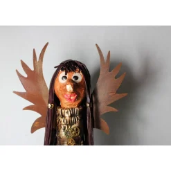 Engel STEAMPUNK-ANGELINA Steampunk Gothic  Verrückter Engel Upcycling Dekofigur Bikergeschenk Halloweendeko