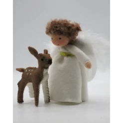 Engelchen mit Kitz - Wrihnachten - Advent - Blumenkind - Jahreszeitentisch - Waldorf Art - Art. Nr. WI12