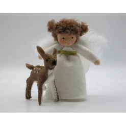 Engelchen mit Kitz - Wrihnachten - Advent - Blumenkind - Jahreszeitentisch - Waldorf Art - Art. Nr. WI12