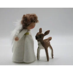 Engelchen mit Kitz - Wrihnachten - Advent - Blumenkind - Jahreszeitentisch - Waldorf Art - Art. Nr. WI12