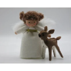 Engelchen mit Kitz - Wrihnachten - Advent - Blumenkind - Jahreszeitentisch - Waldorf Art - Art. Nr. WI12