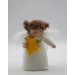 Engelchen mit Stern - Weihnachten - Advent - handgefertigte Blumenkinder - Jahreszeitentisch - Waldorf Art - Art. Nr. WI