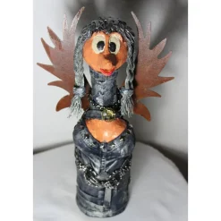 Engelsfigur BIKER-ENGEL Steampunk Gothic Verrückte Skulptur Upcycling Dekofigur Künstlerfigur Weihnachten Halloweendeko