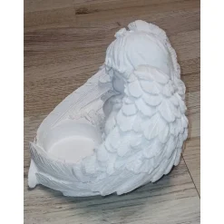 Engelsfigur mit Teelichteinsatz, Grabdekoration, Trauer