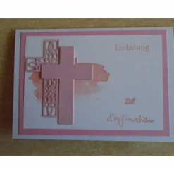 Enladungskarten zur Konfimation Junge Mädchen Einladungen Kreuz Einladung Kommunion Einladungskarte Farben nach Wahl