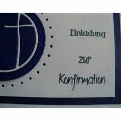 Enladungskarten zur Konfimation Junge Kommunion  Einladungskarte Einladungen Mädchen Kreuz Einladung Einladungskarte
