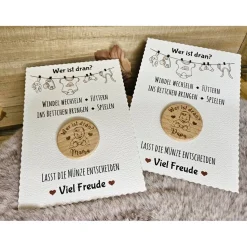 Entscheidungsmünze - Baby - Geschenk zur Geburt für Mama / Papa