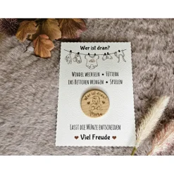 Entscheidungsmünze - Baby - Geschenk zur Geburt für Mama / Papa