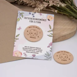 Entscheidungsmünze für Eltern - Motiv wählbar – zwei Größen - fertig zum Verschenken