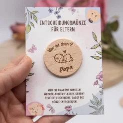Entscheidungsmünze für Eltern - Motiv wählbar – zwei Größen - fertig zum Verschenken
