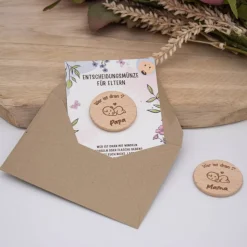 Entscheidungsmünze für Eltern - Motiv wählbar – zwei Größen - fertig zum Verschenken