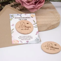 Entscheidungsmünze für Eltern - Motiv wählbar – zwei Größen - fertig zum Verschenken